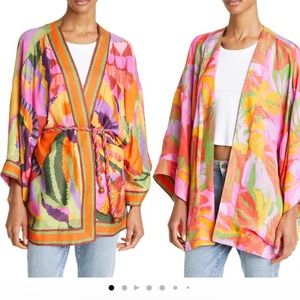 Farm Rio toucans reversible jacket kimono belted tags removed but never worn